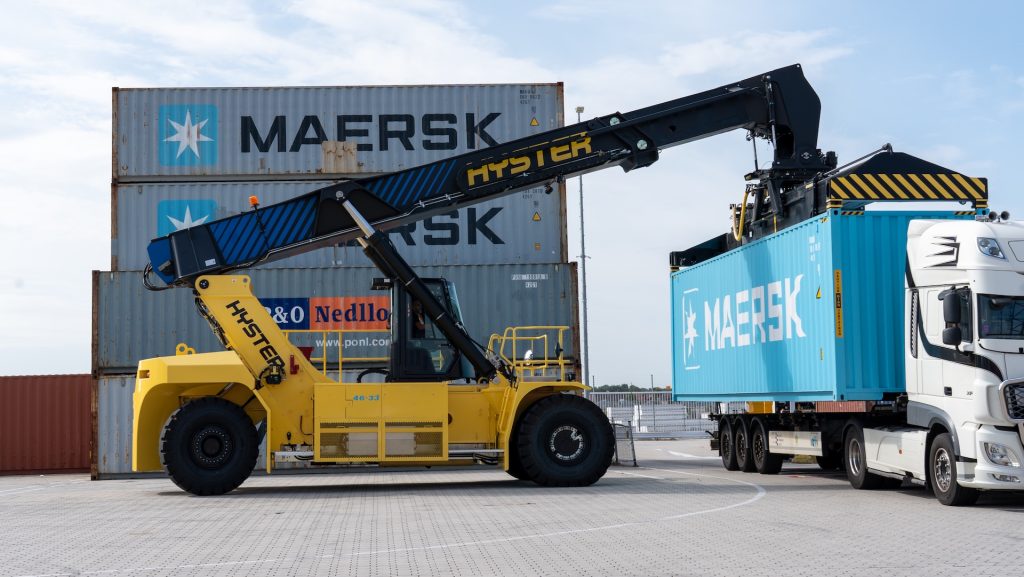 Elektrische reachstacker Heffiq Hyster 
Full electric